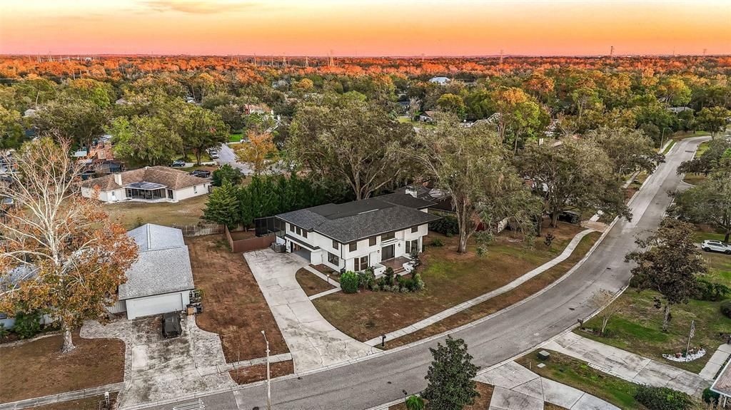 Aerial view of home