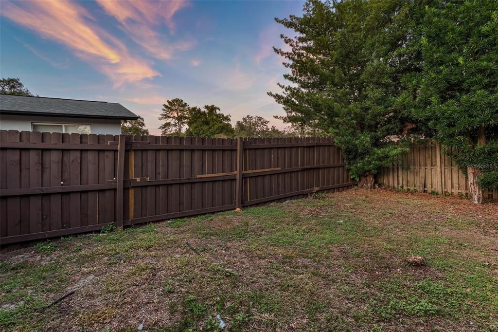 Fenced in yard