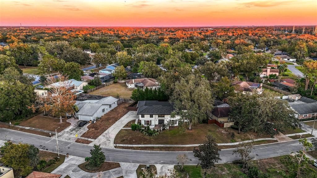 Aerial view of home