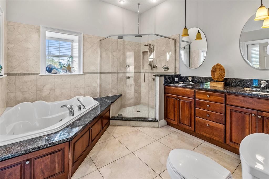 Convenient, granite topped wet bar