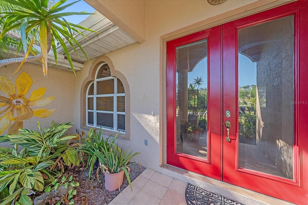 Front entry double doors