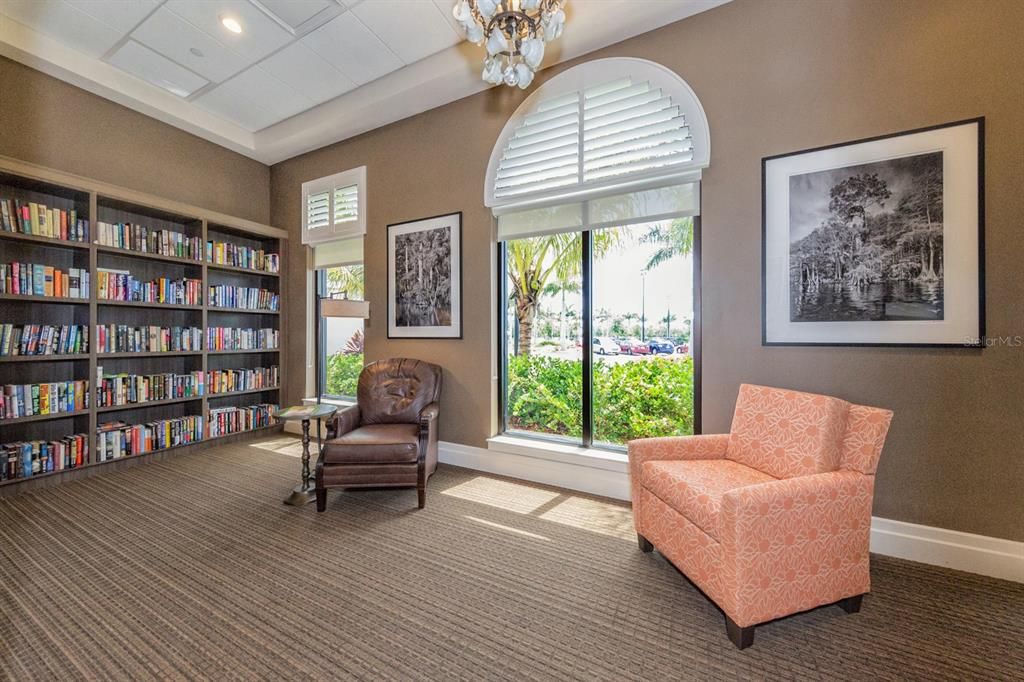 Library and card room