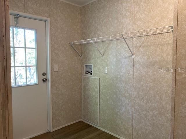 Washer/Dryer hook up and storage room