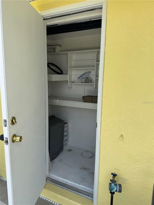 Pool storage closet