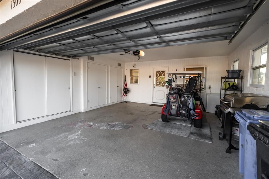 Garage with built in storage