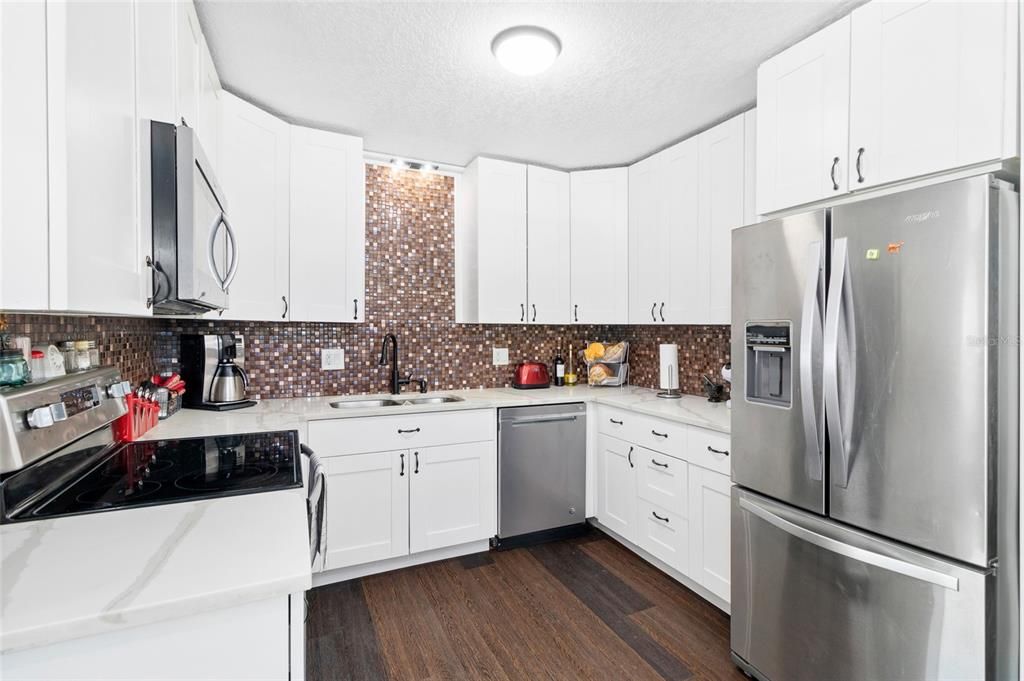 Beautiful kitchen with stainless steel appliances