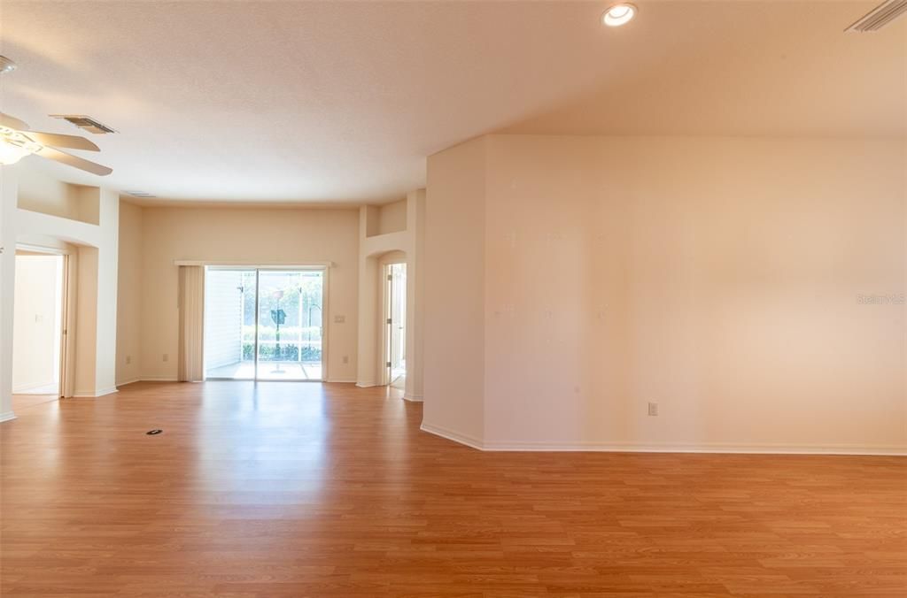 View of Living Room from Hall Way