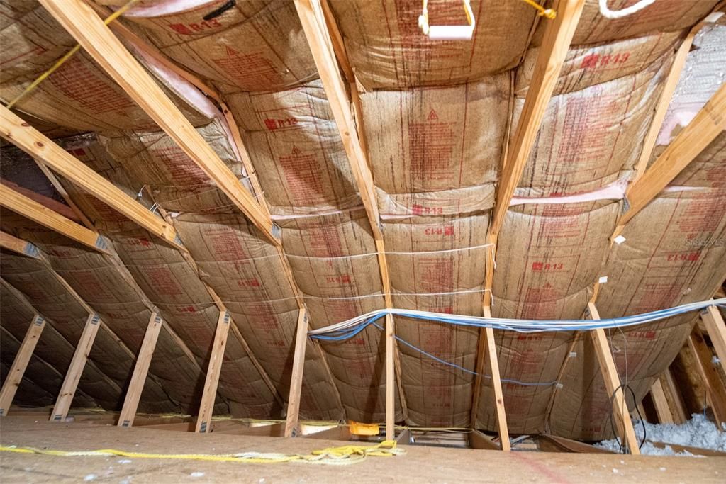 Attic with Extra Insulation