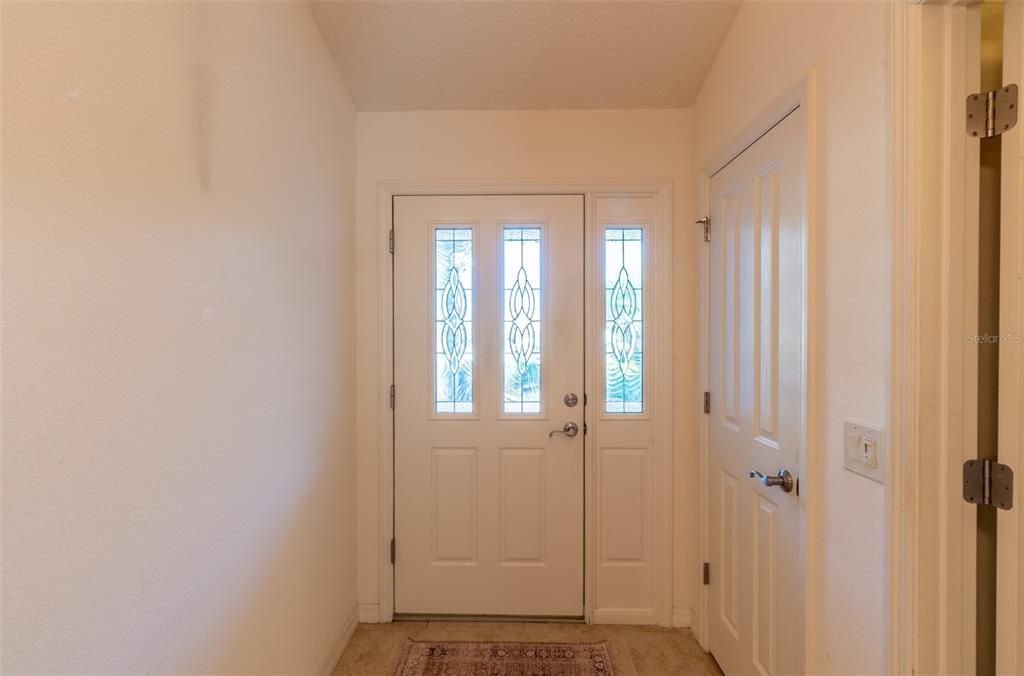 Front door with Coat Closet