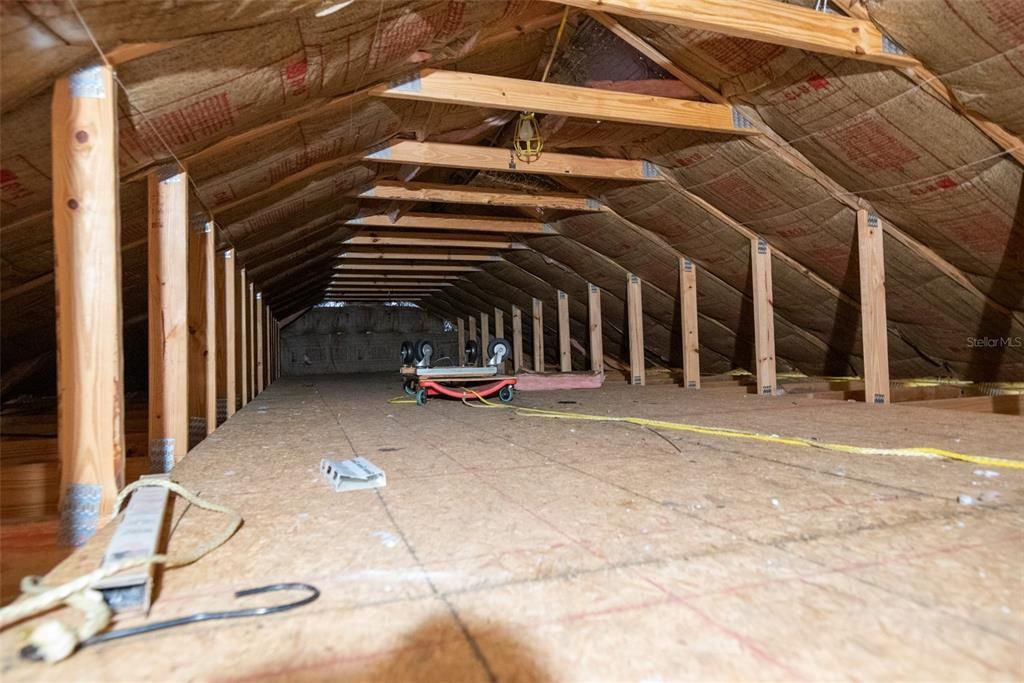 Attic with Plywood Floors for Extra Storage