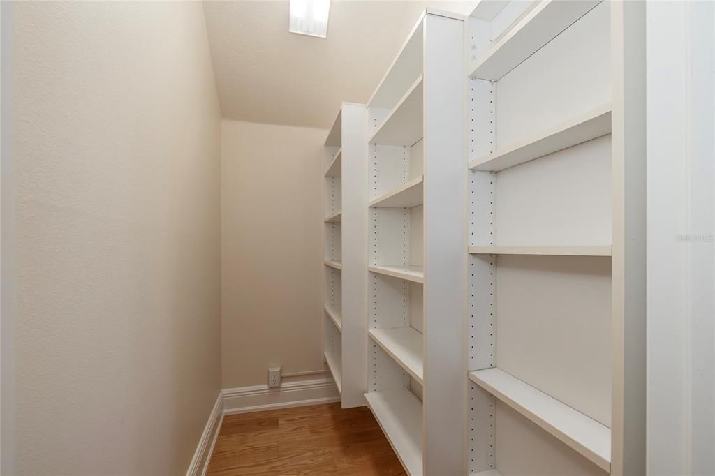 Kitchen pantry located under the staircase