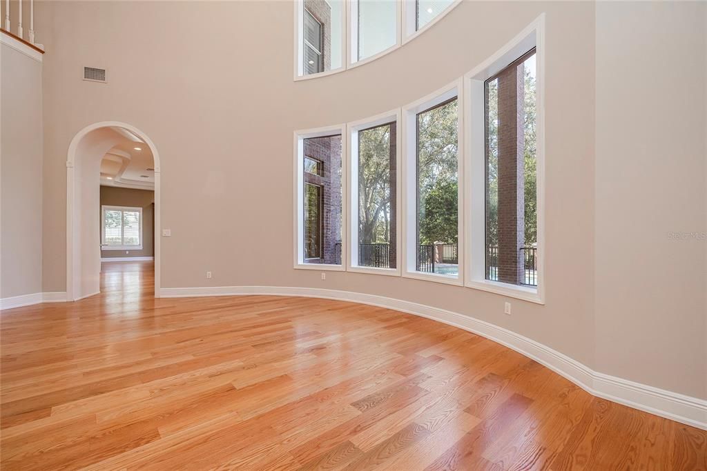 Doorway leads to kitchen, breakfast room and expansive family room.