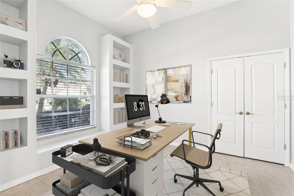 Versatile office space or 4th bedroom. Virtually Staged.