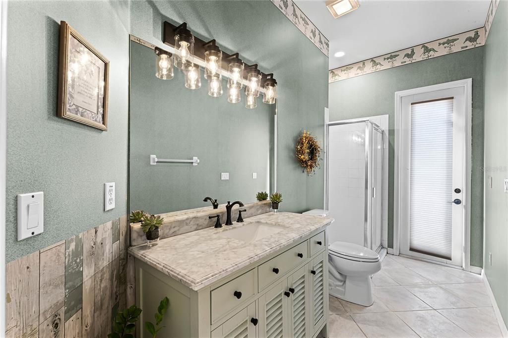 Third Bathroom with Poolside Access