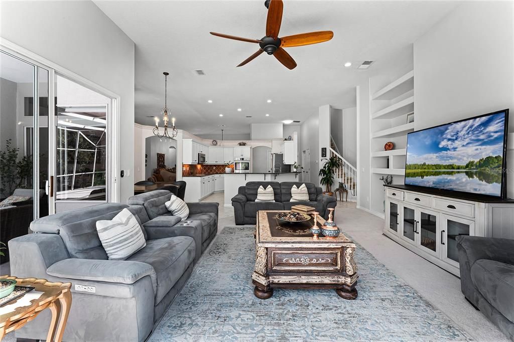 Family Room with a Fireplace