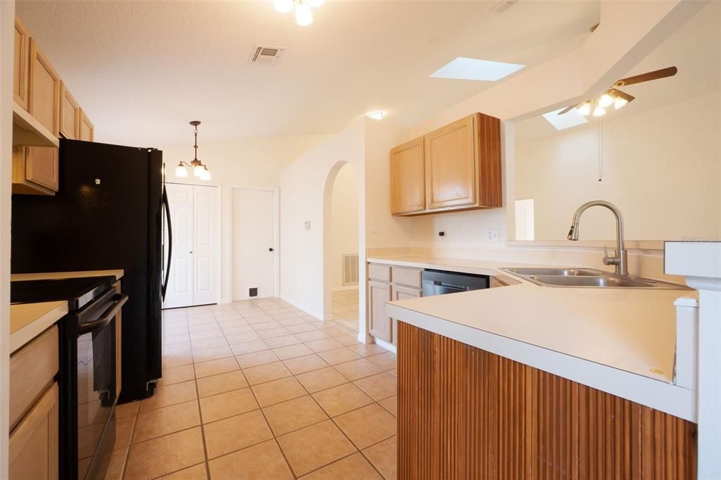 Spacious kitchen includes all appliances.