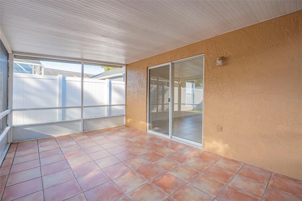 Rear screened in porch.