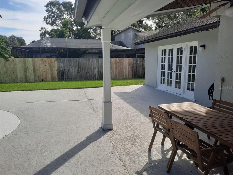 Outside open area from dining room/game room