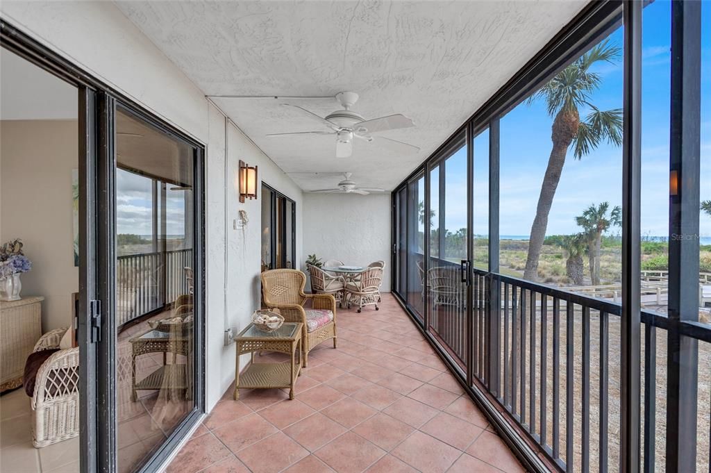 Lanai with beautiful tropical & beach views