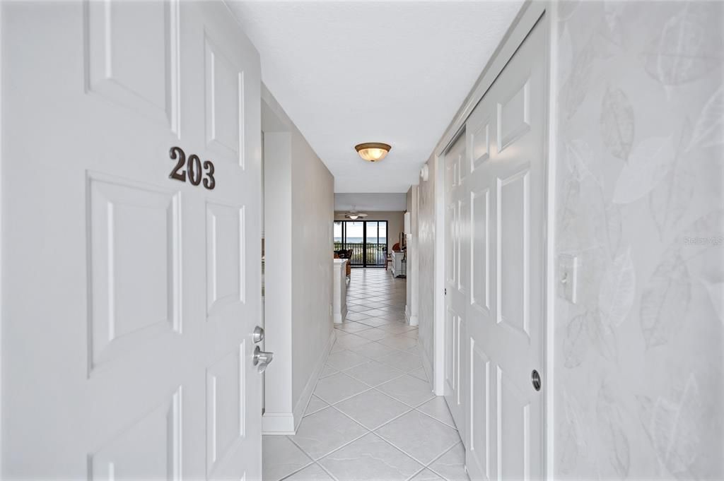 Entryway of condo