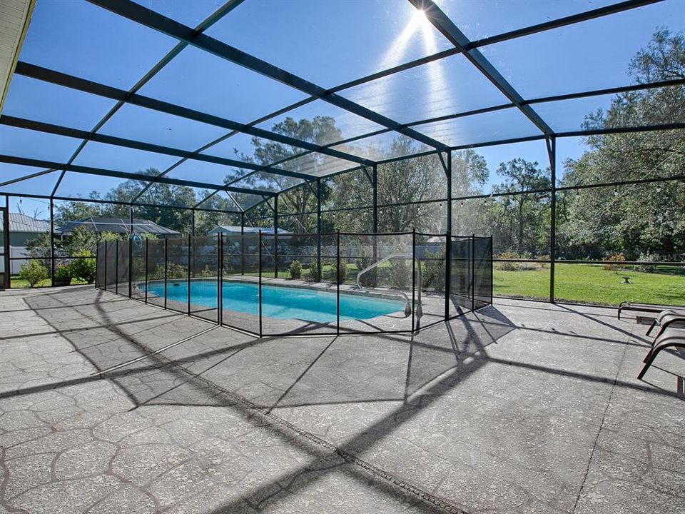 Lots of patio area around the pool for furniture