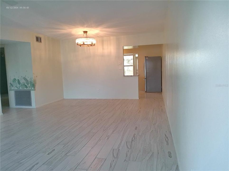 Large, bright Living/Dining room.