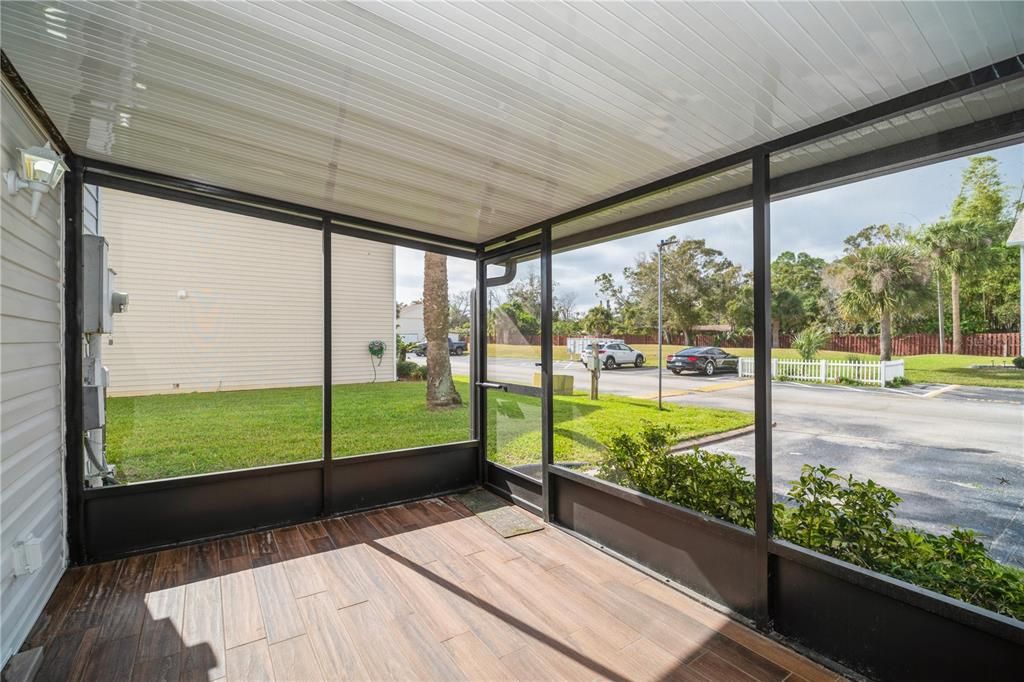 Screened back porch