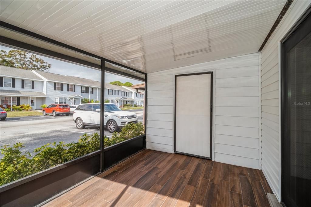 Screened back porch