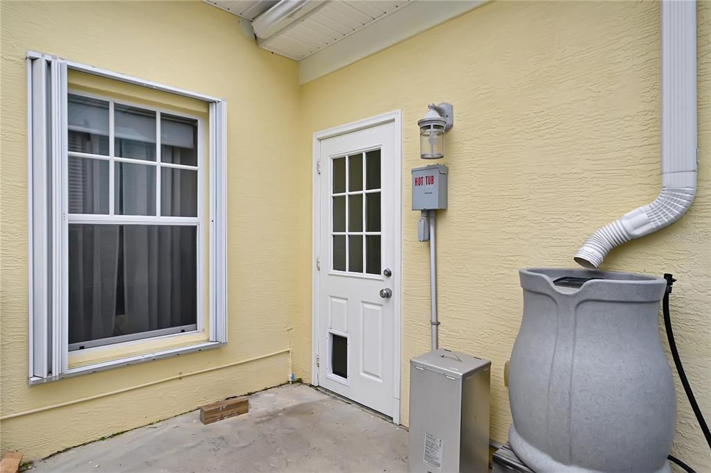 Home has rain catcher for garden water. First floor windows have hurricane shutters and 2nd floor windows are impact glass.