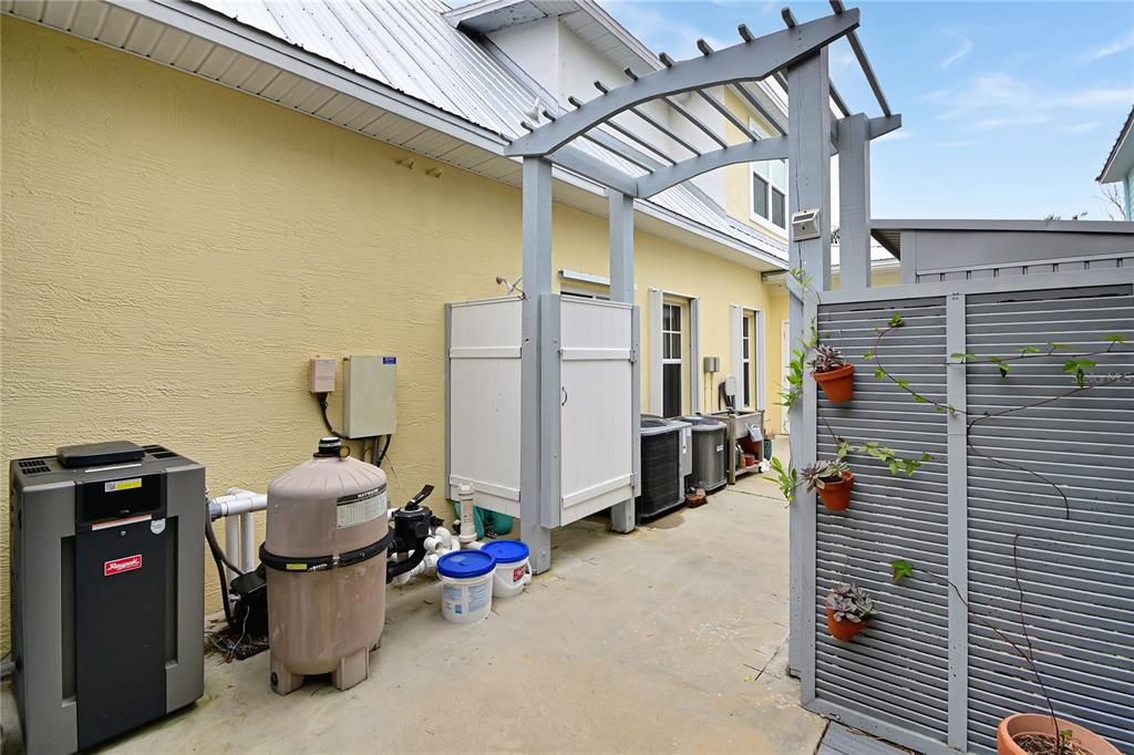 East side of house currently designed as a home garden area.