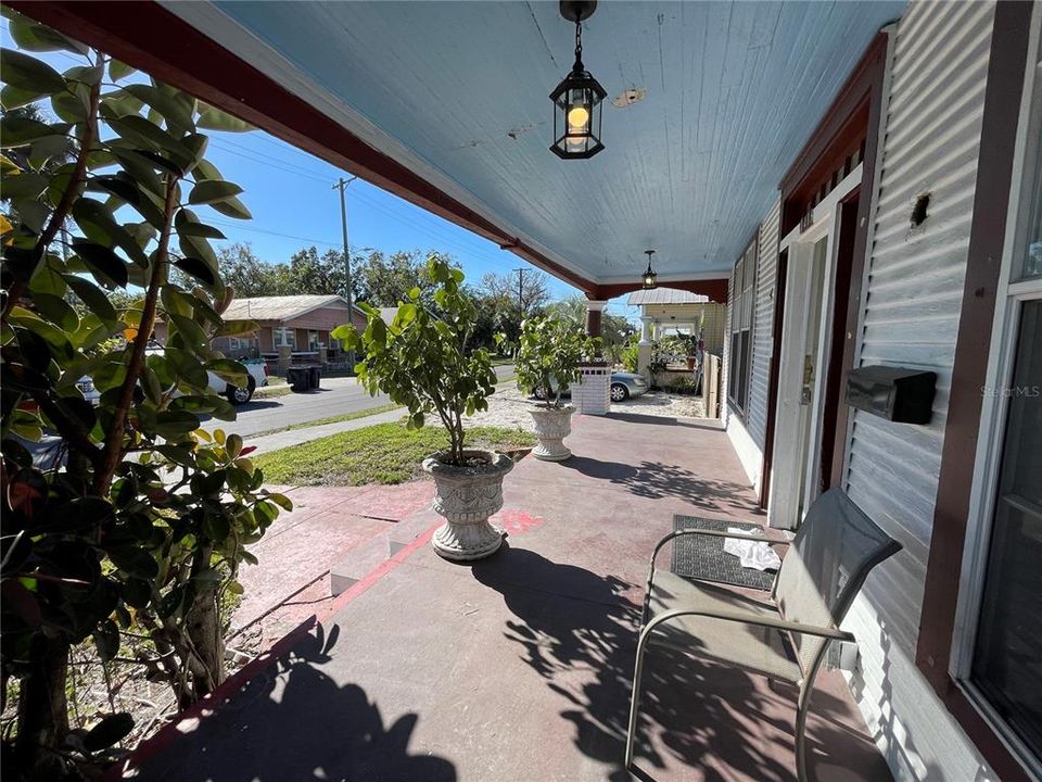 Front porch- shaded