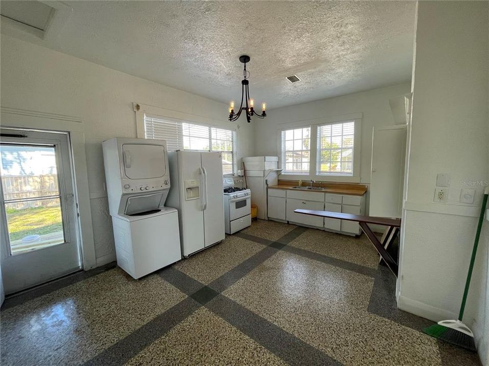 Look at the historic tile in the kitchen!