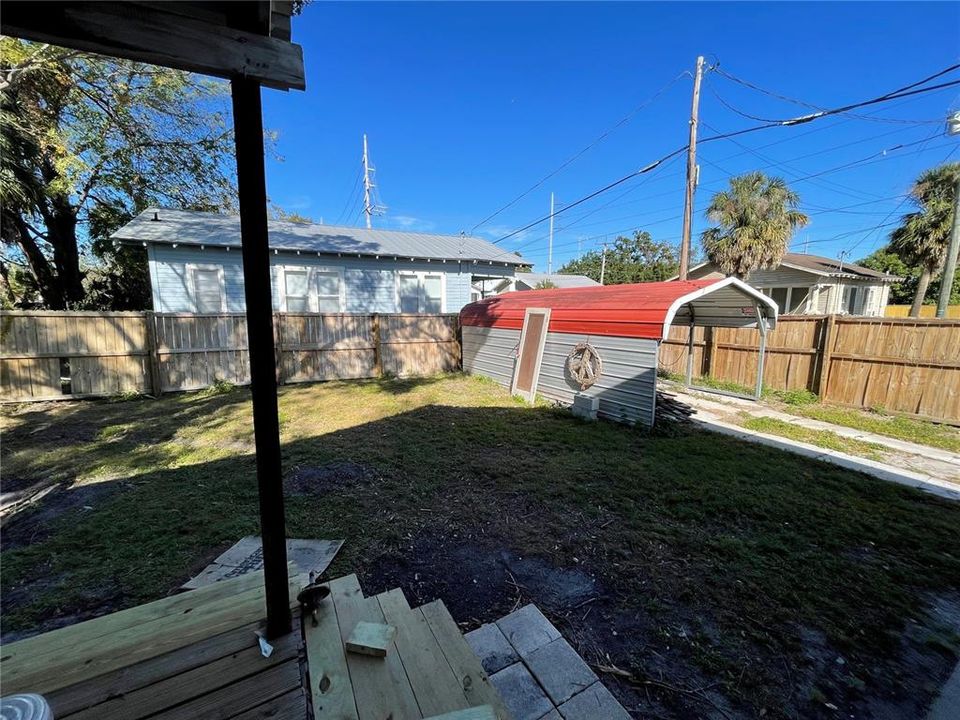 Backyard/car port/ shed