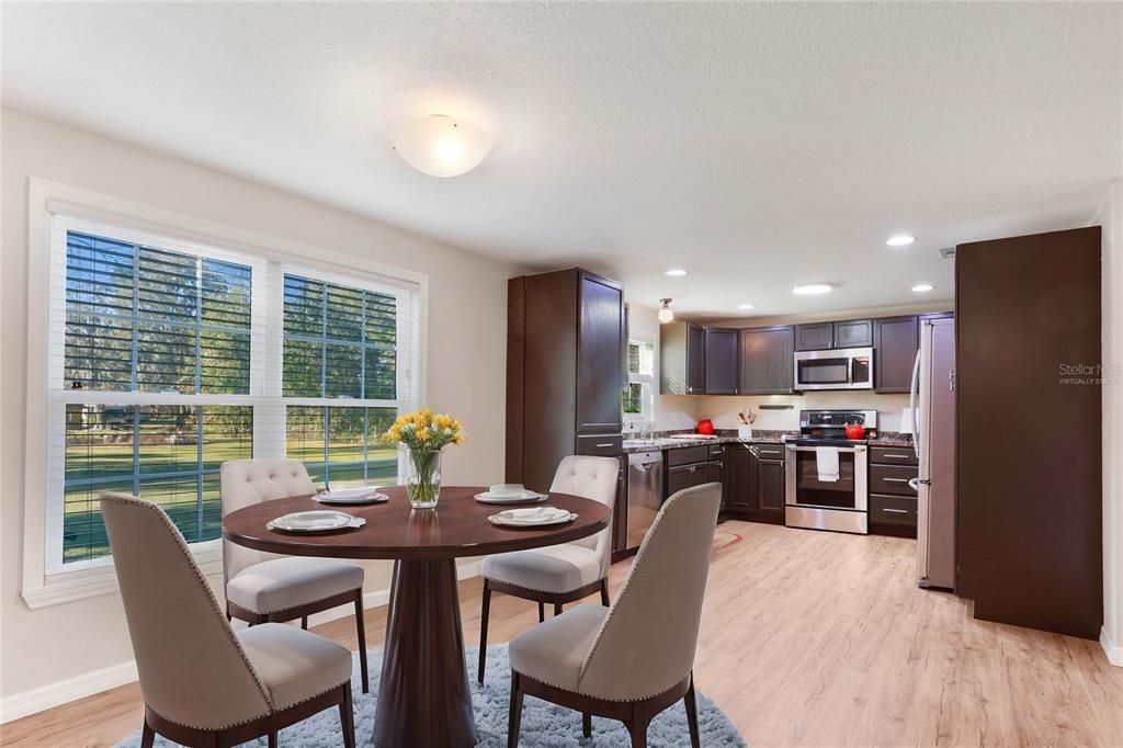 Virtually staged breakfast nook