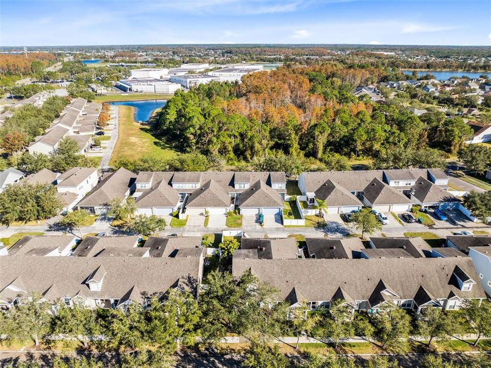 Ariel View of the Home showing how close it is to Timber Creek High School