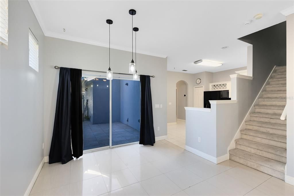 Dining Room with stairs to upper level