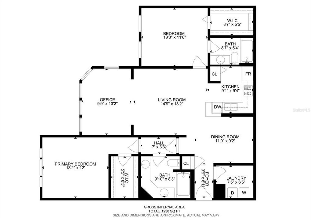 For Sale: $295,000 (2 beds, 2 baths, 1230 Square Feet)