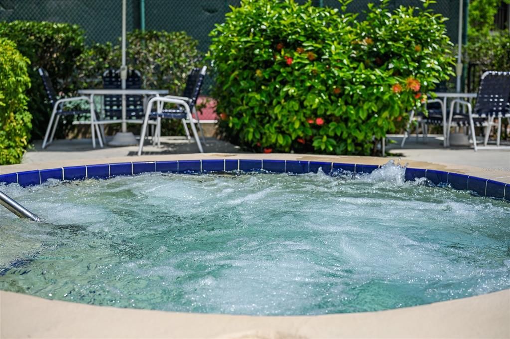 Hot tub next to harbor lap pool