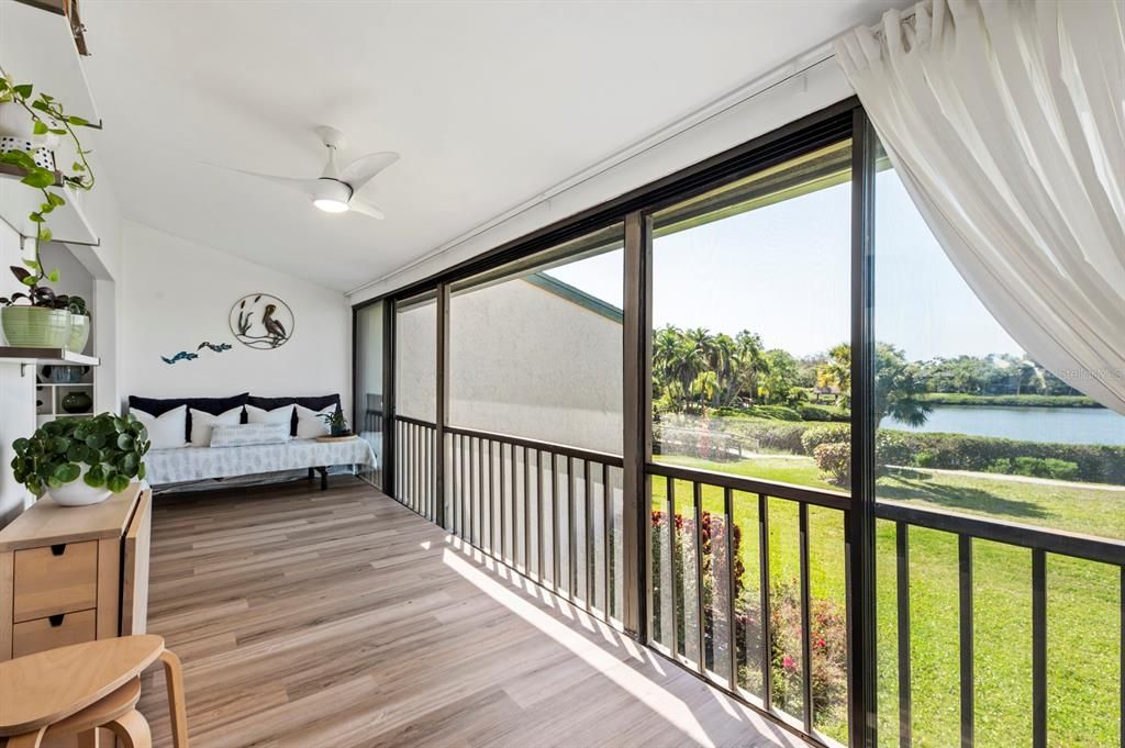 Living room area with Sarasota bay views