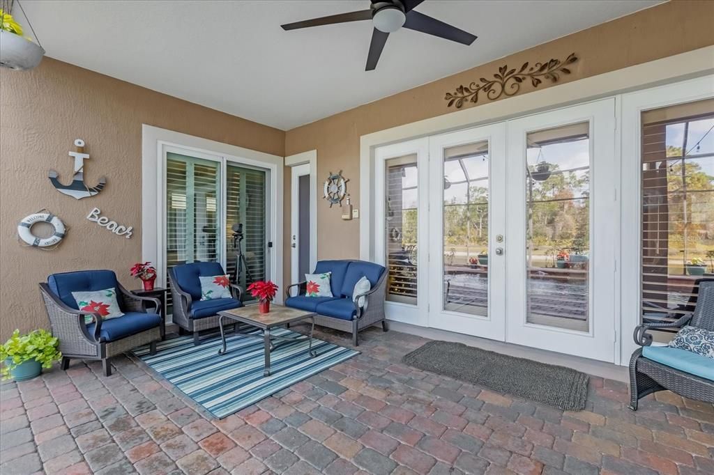 Another enjoyable area of the house with view of the pool and lake.