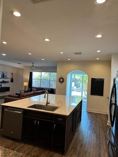 Huge kitchen Island with custom sink and breakfast bar / seating for all!