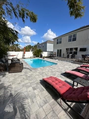 Tropical Oasis of a backyard with saltwater pool!