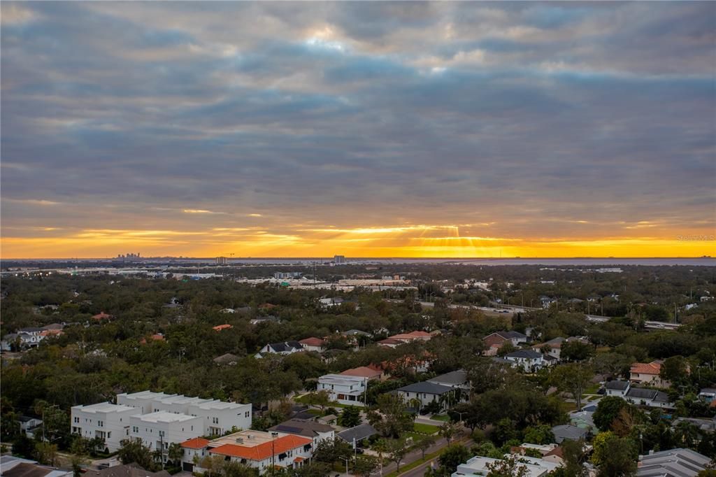 The views go on for days . . . . and extend to the St. Pete downtown skyline!