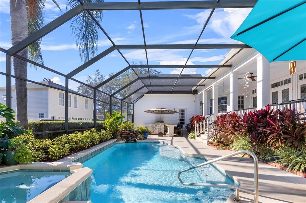 Pool View with Lush Landscaping