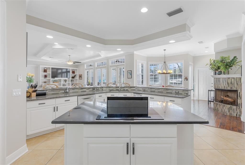 Kitchen with Vented Cooktop