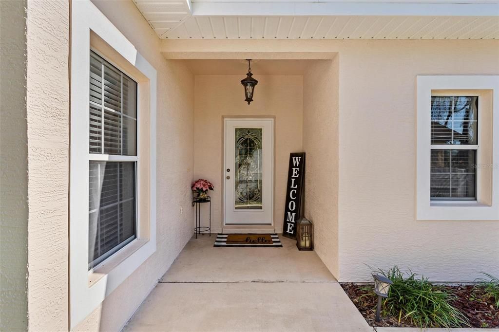 Exterior front entry into home