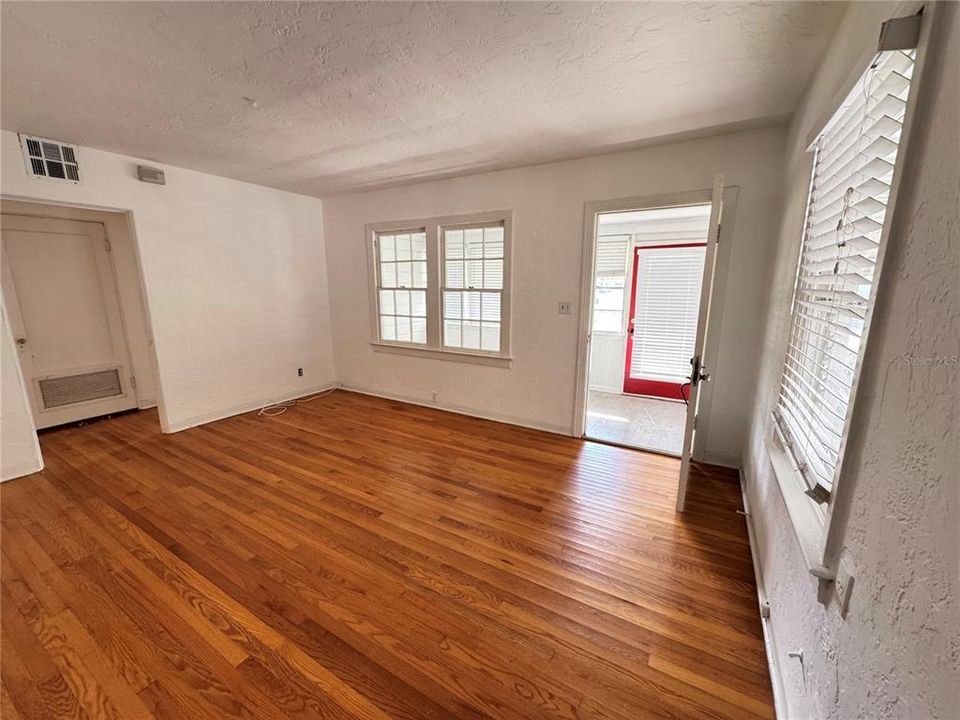 Family Room with enclosed front porch