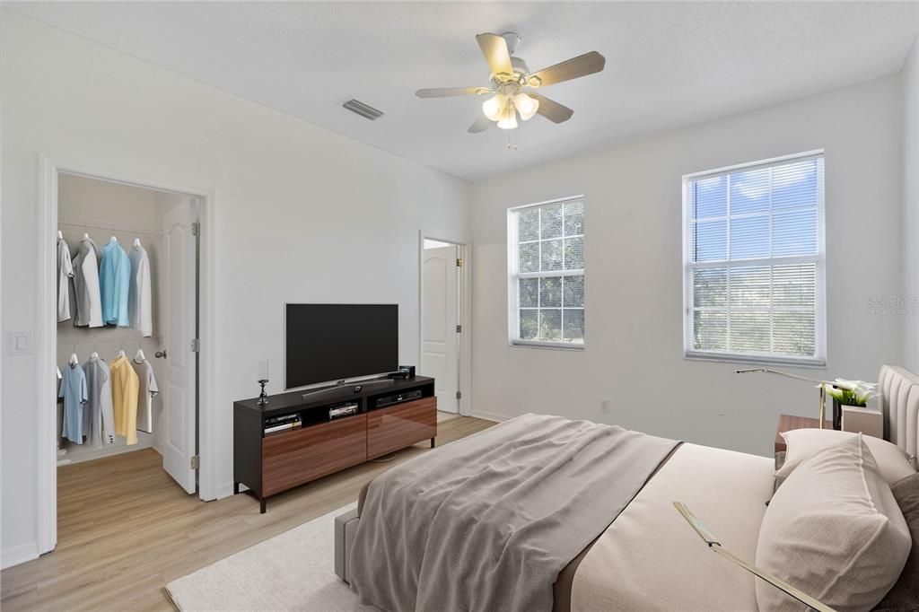 West facing bathroom (virtually staged)