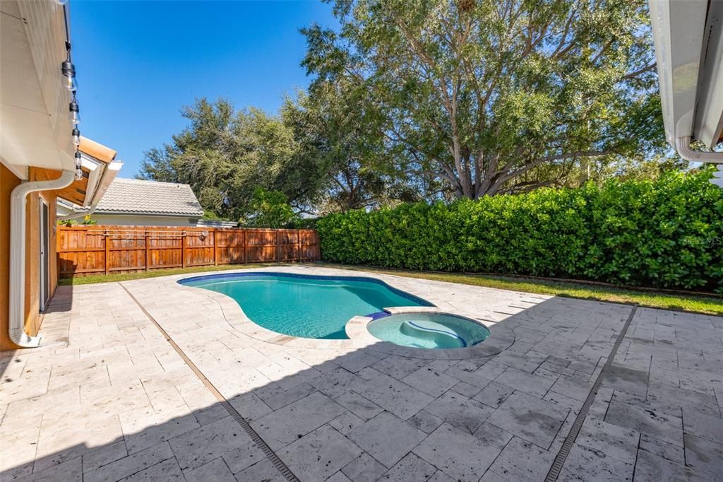 Deck, pool and spa