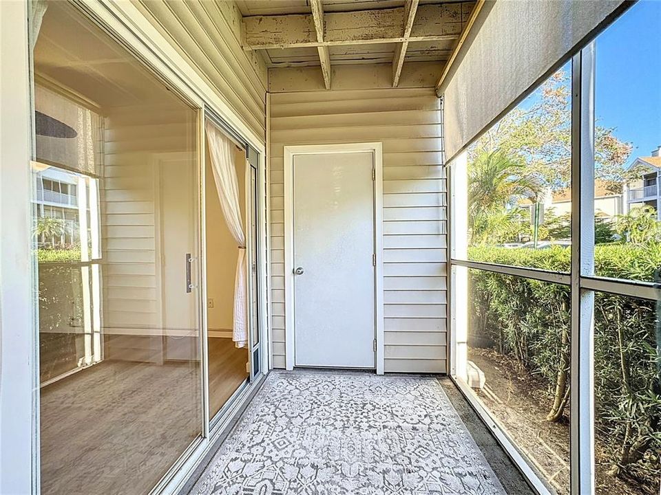 PATIO SCREENED IN WITH STORAGE